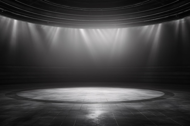 Hedendaagse danspodium licht achtergrond met schijnwerpers verlichtte het podium Stage verlichting