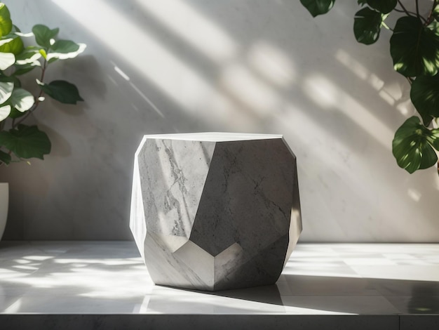 Hedendaagse elegantie Moderne geometrische grijze granietsteen