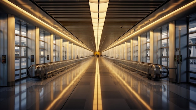 hedendaagse gang van de luchthaven