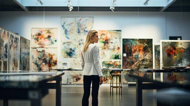 Hedendaagse kunst investeringsanalyse makelaar onder abstracte kunst financiering ontmoet creativiteit