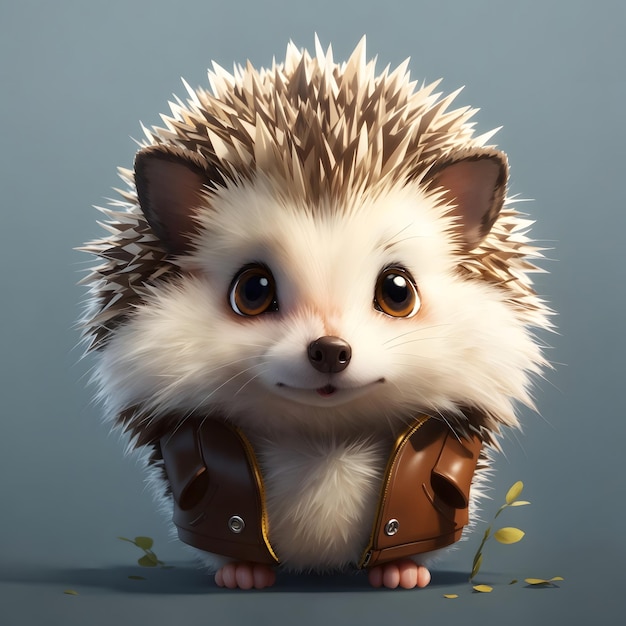 Hedgehog illustration AI Generative