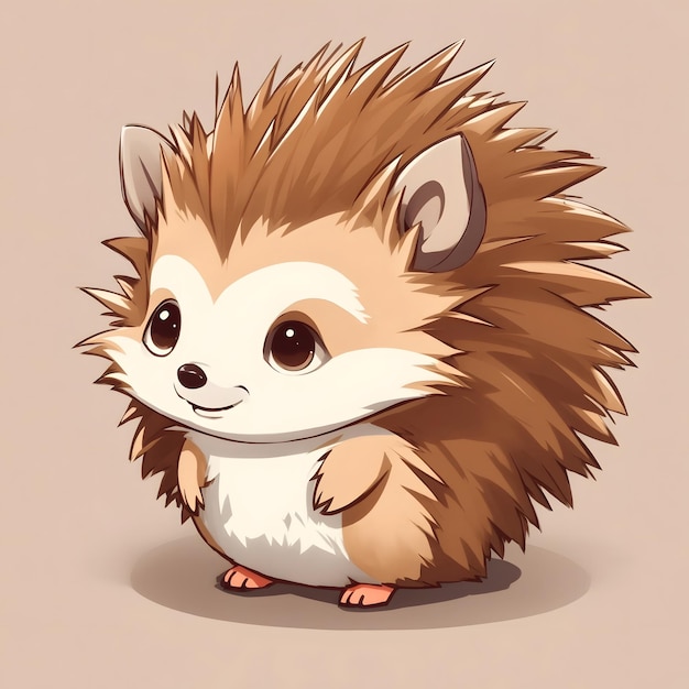 Hedgehog illustration AI Generative