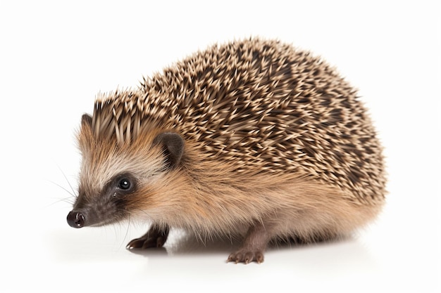 hedgehog many angles isolated on white background