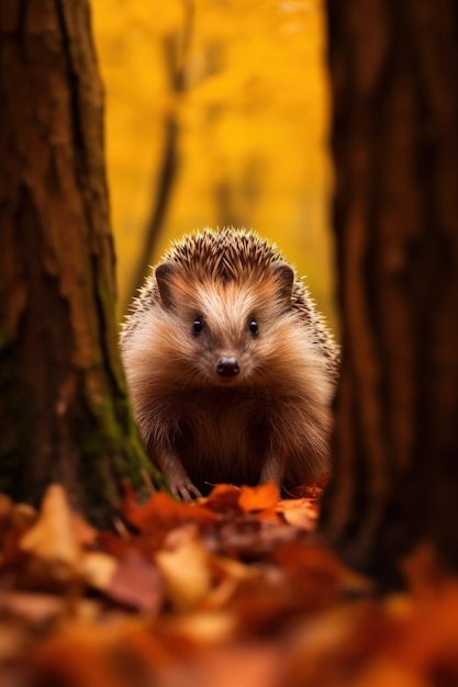 Hedgehog Wildlife Photography Generatieve AI