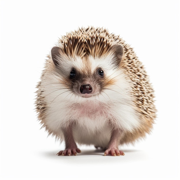 A hedgehog with a white background