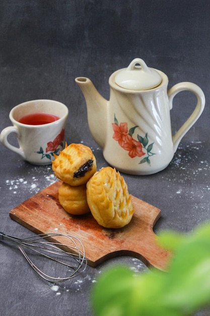 Hedgehogshaped fried bread This bread usually contains various jams Sweet and savory