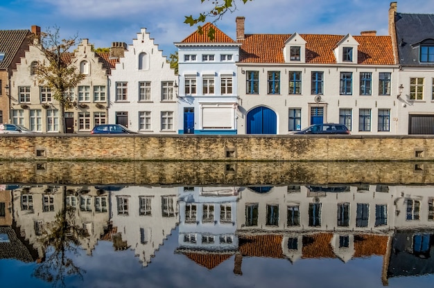 Heel mooi zicht op Brugge stad West-Vlaanderen België