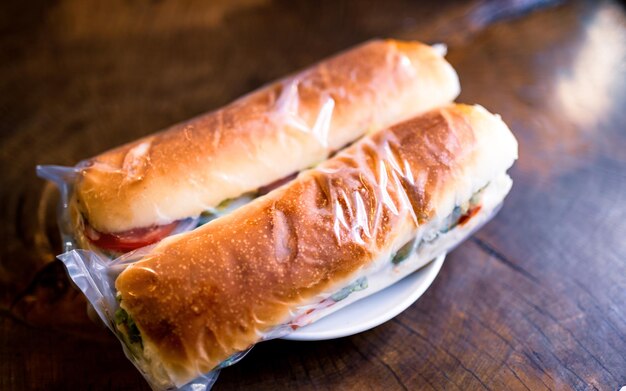 heerlijk broodje fastfood voor de lunch