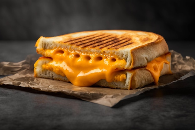 Heerlijk broodje gegrilde kaas op een bord