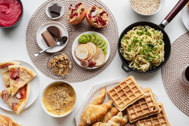 Foto heerlijk eten arrangement bovenaanzicht