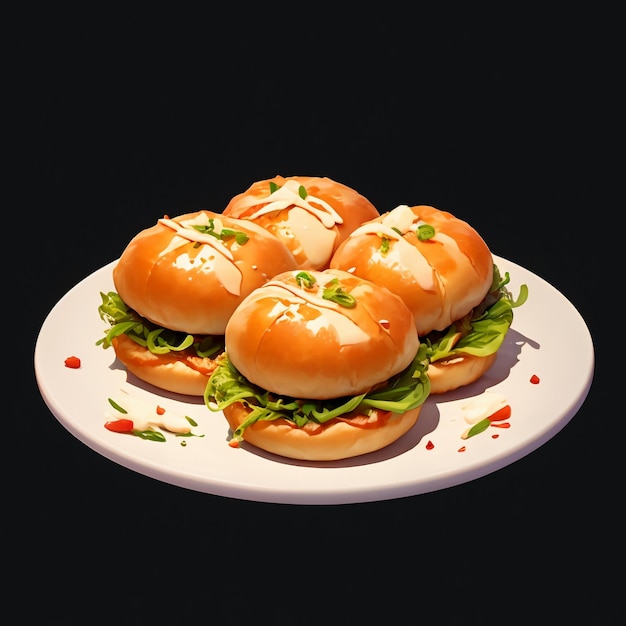 Heerlijk gebak hamburger eten HD fotografie 4k wallpaper achtergrond illustratie