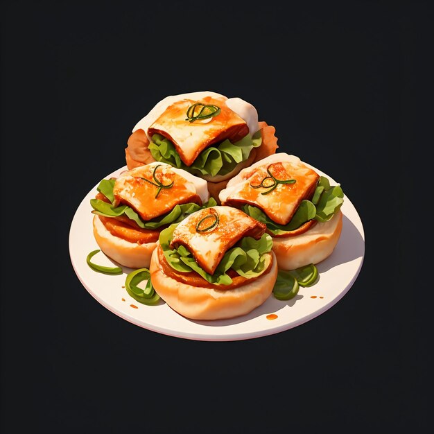 Heerlijk gebak hamburger eten HD fotografie 4k wallpaper achtergrond illustratie