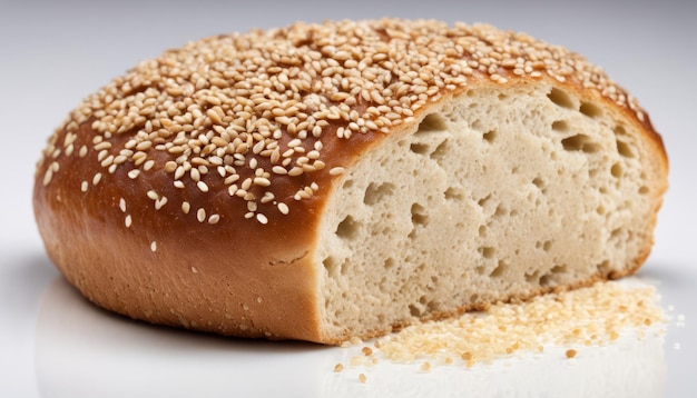 Heerlijk gebakken sesamzaadbrood klaar om te serveren