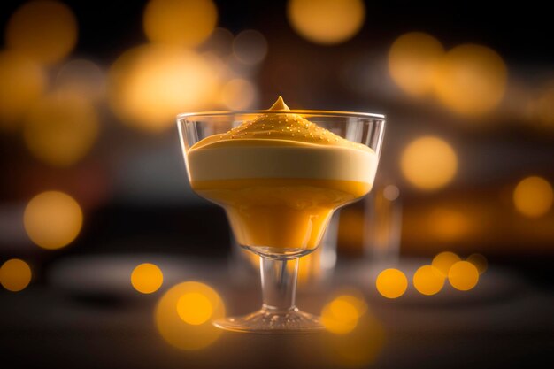 Heerlijk Italiaans Zabaglione-dessert geserveerd in een glas