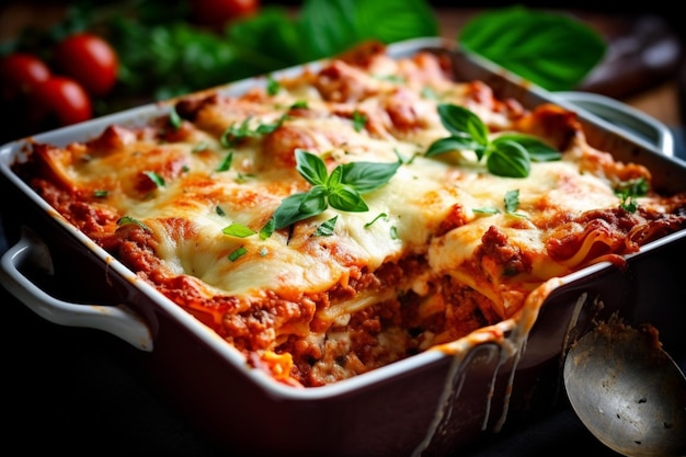 Heerlijk lasagne bakken eten