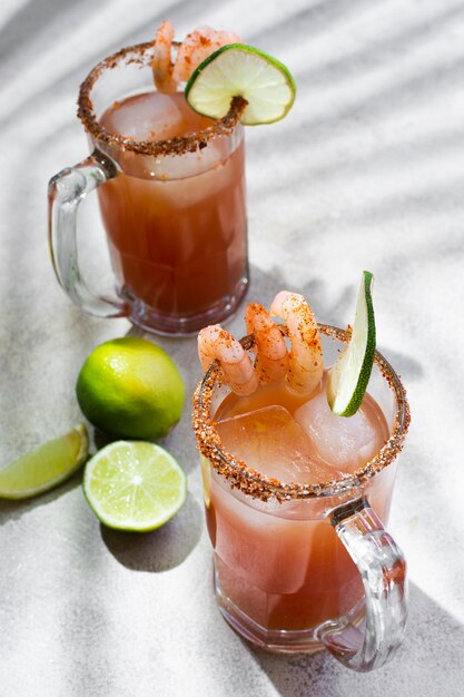 Heerlijk michelada-drankassortiment