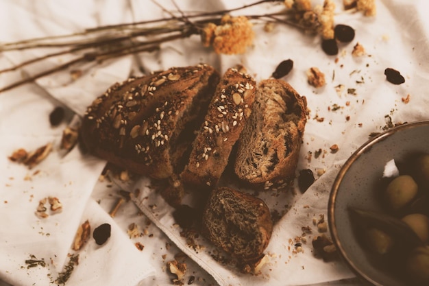 heerlijk natuurlijk esthetisch gebakken brood