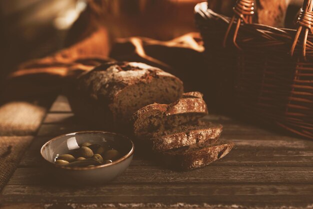 heerlijk natuurlijk esthetisch gebakken brood