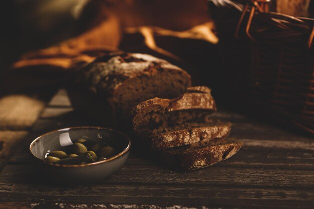 heerlijk natuurlijk esthetisch gebakken brood