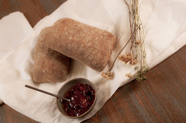 heerlijk natuurlijk esthetisch gebakken brood