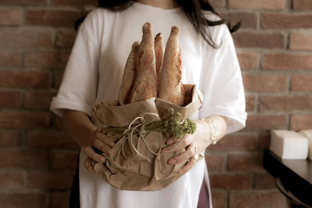 heerlijk natuurlijk esthetisch gebakken brood