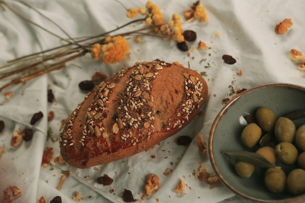 heerlijk natuurlijk esthetisch gebakken brood