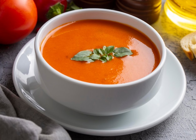 Heerlijk uitziende tomatensoep Turkse naam Domates corbasi