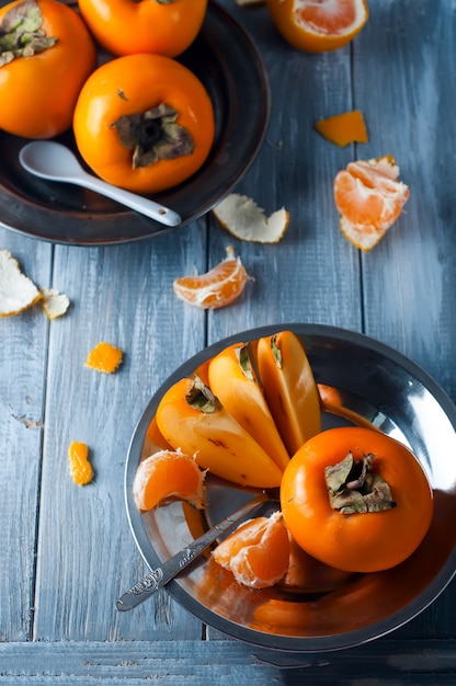 Heerlijk vers persimmon fruit