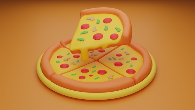 Heerlijke 3d pizza met extra topping