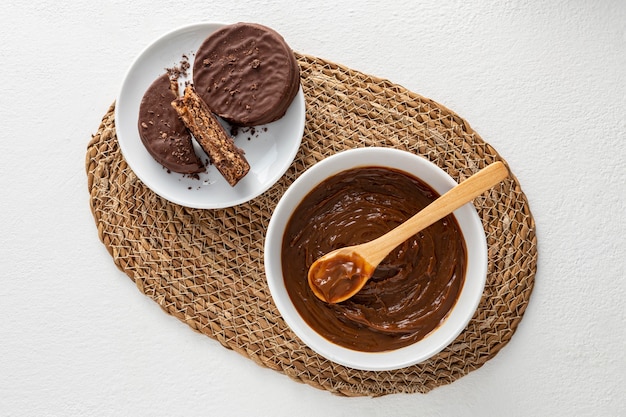 Foto heerlijke alfajores koekjes concept