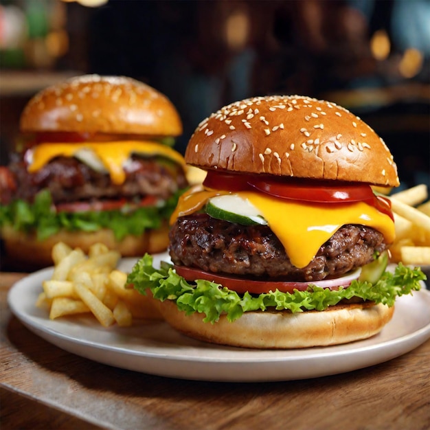 Heerlijke cheeseburgers fotografie