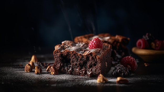 Heerlijke Chocolade Brownie Met Verbazingwekkende Textuur