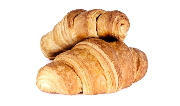 Heerlijke croissants op witte achtergrond