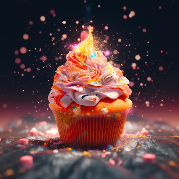 Foto heerlijke cupcake reclame shot