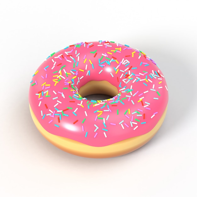 Heerlijke donut 3D illustratie