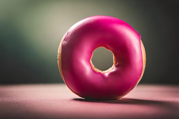 Foto heerlijke donut met roze.