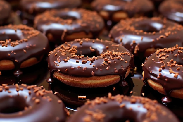 Heerlijke donuts met chocoladevorst Generatieve AI