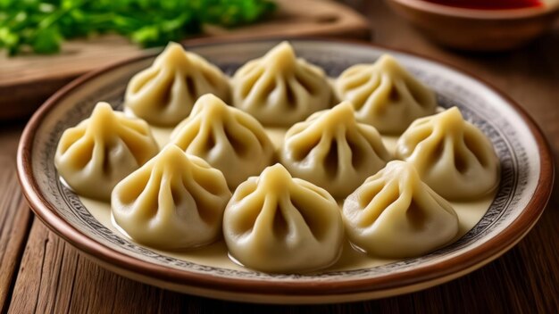 Heerlijke dumplings klaar om gegeten te worden.