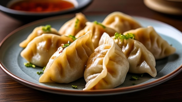 Heerlijke dumplings klaar om gegeten te worden.