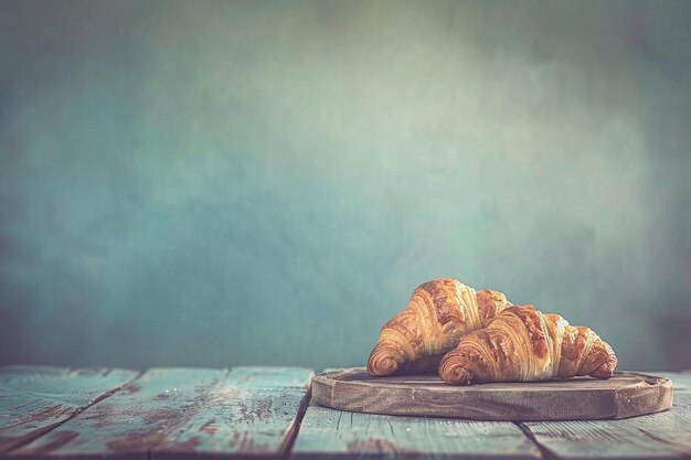 Heerlijke Franse gebakjes Croissants op een houten oppervlak