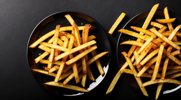 Heerlijke friet op een bord.