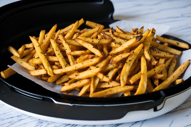 Heerlijke frietjes in een heteluchtfriteuse die staat voor gezond en zuinig eten Gegenereerd door AI