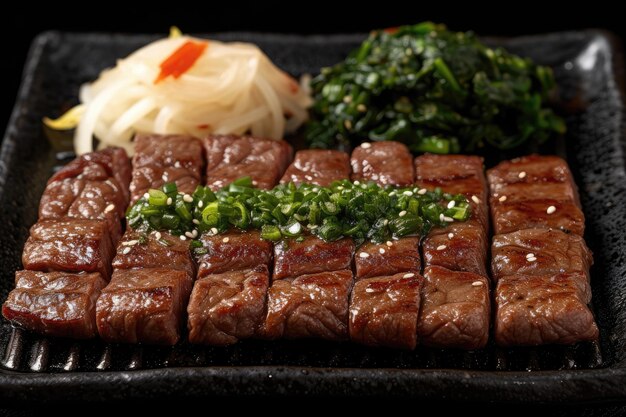 Foto heerlijke gegrilde vlees met groenten professionele reclame food fotografie