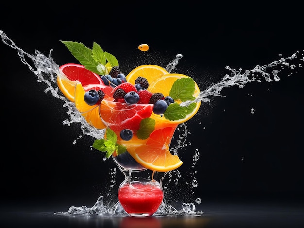 Heerlijke gezonde en voedzame vruchten Boeiende foto's Generatieve AI