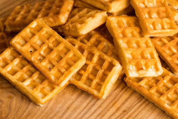 Heerlijke gouden wafels.
