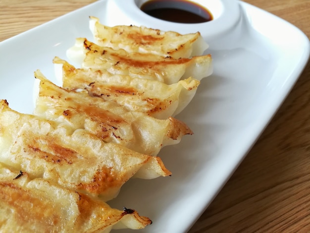 heerlijke gyoza, dumplings snack, Japans eten