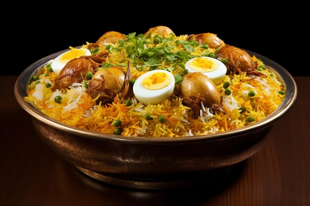 Heerlijke handi kip biryani.