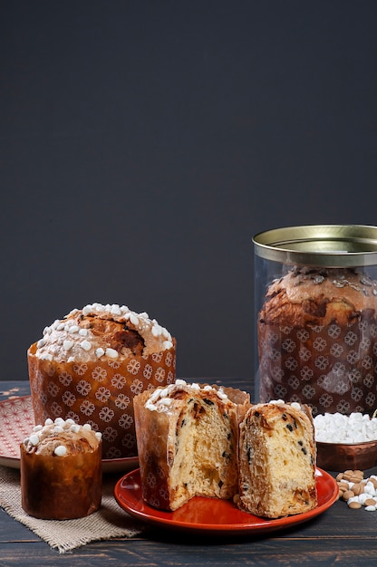 Heerlijke huisgemaakte panettone met chocolade