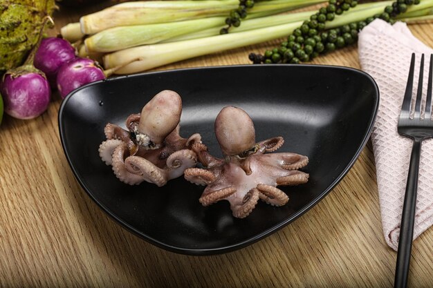 Heerlijke luxe zeevruchten gekookte octopus