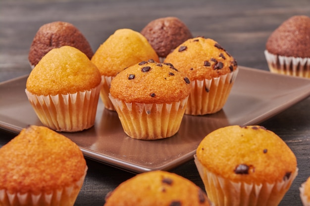 Heerlijke minichocoladearoma muffins voor ontbijt